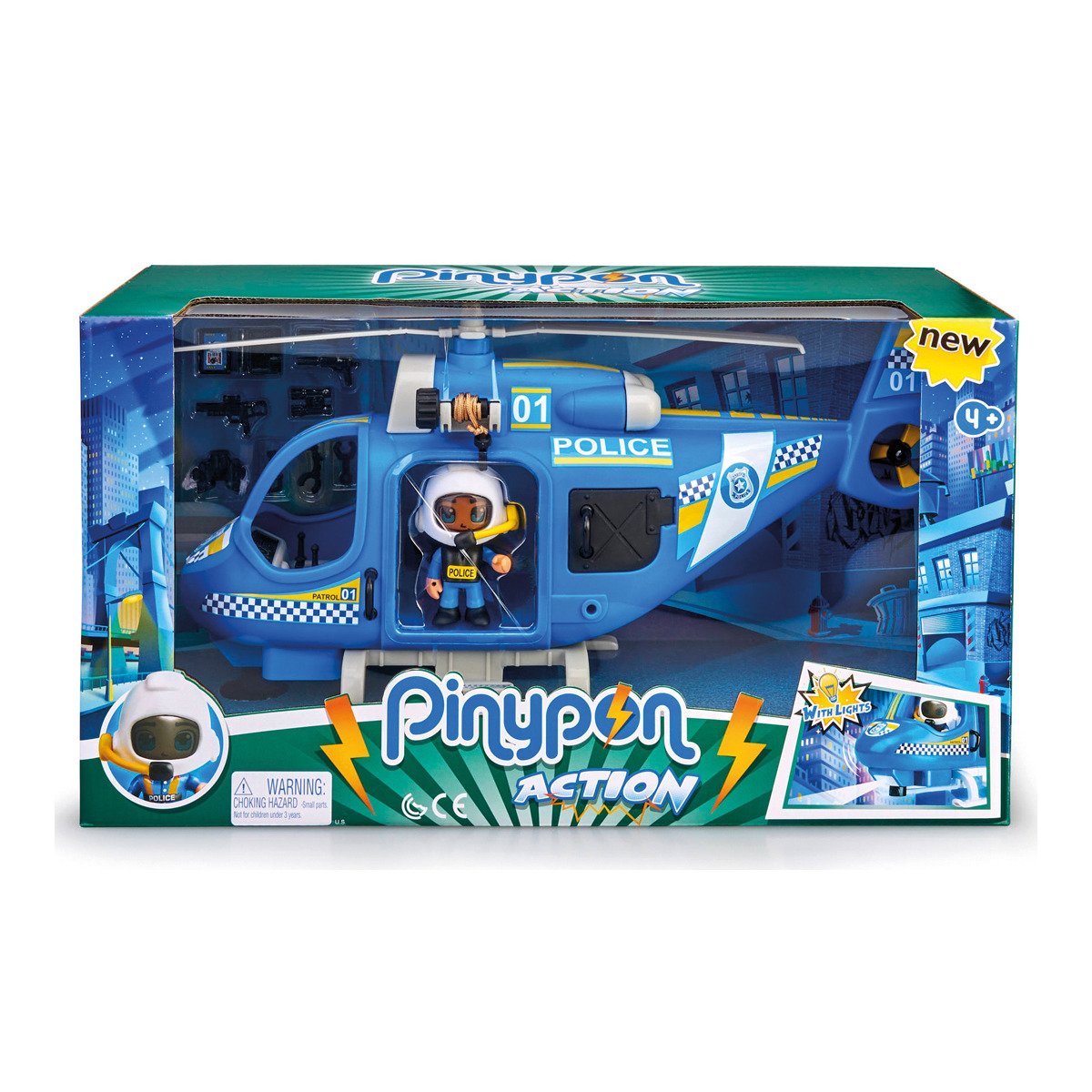 Helicóptero Policía - Pinypon Action.