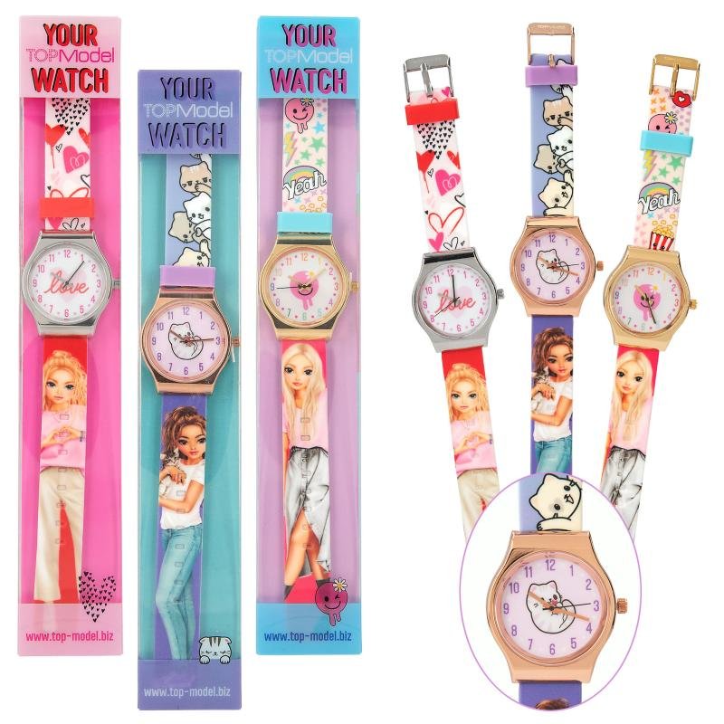 TOPModel reloj de pulsera de silicona con caja metálica