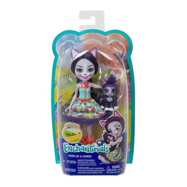 Enchantimals Muñeca Ciesta Cat con Mascota Climber