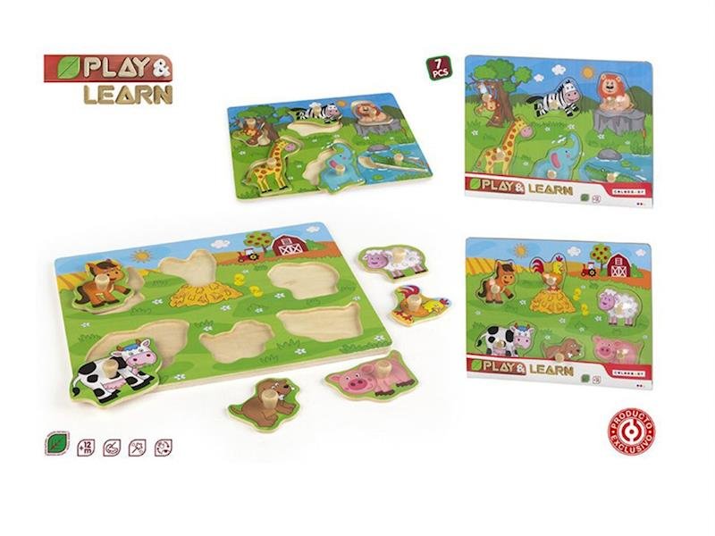 Puzzle de Madera 7 Piezas Animales