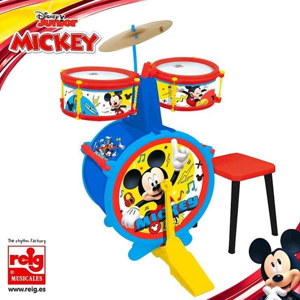 Batería Mickey Sencilla Con Banqueta