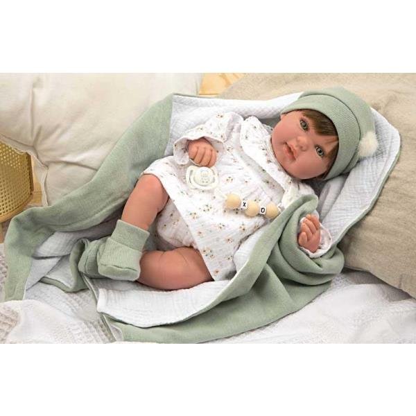 MUÑECA REBORN ARIAS 45CM PAULINA C/MANTA