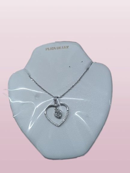 COLGANTE CORAZON CIRCONITA PLATA DE LEY
