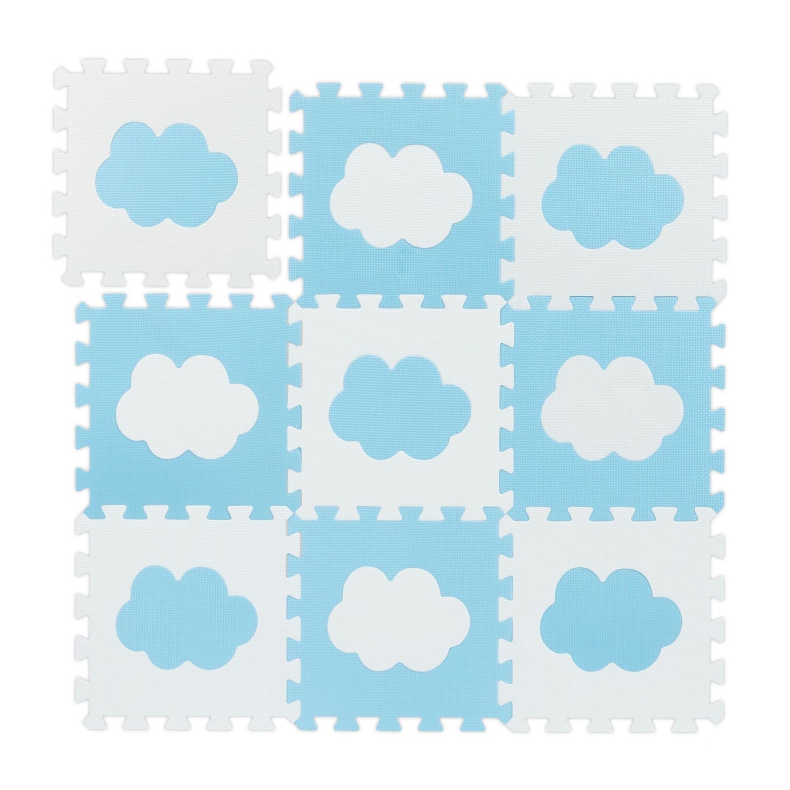 Alfombra puzle bebés 9 piezas nubes