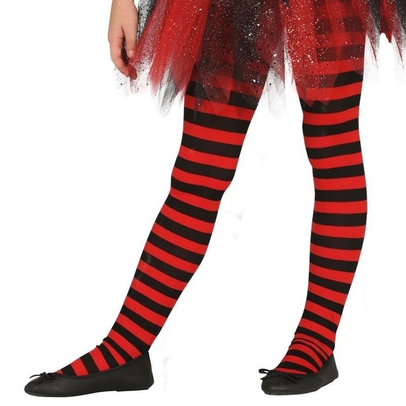 Pantys Rayas Negro Rojo INFANTIL