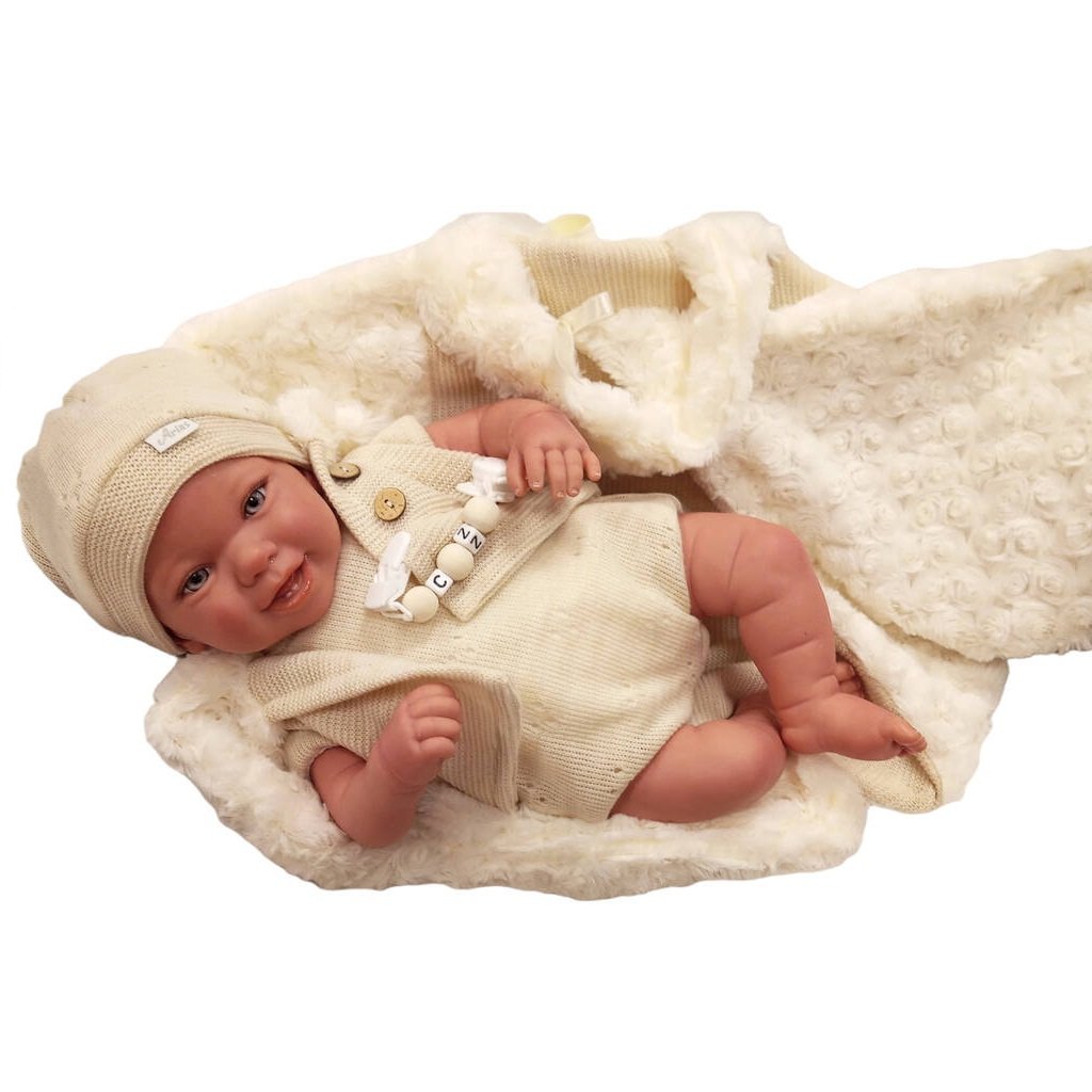 Muñeca Reborn 45 cm. Diego con saco de dormir