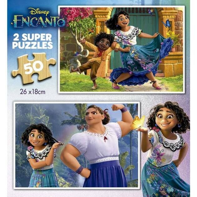 Puzzle 2x50 piezas de madera Encanto