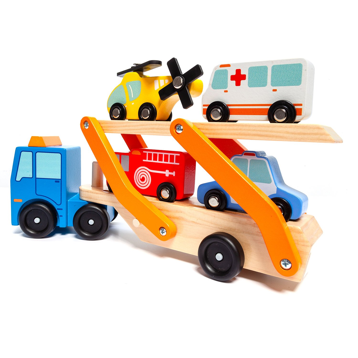 Camión trailer de madera Vehículos de Emergencias