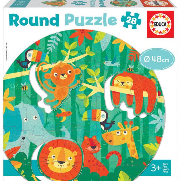 28 Piezas - La Selva Round Puzzle