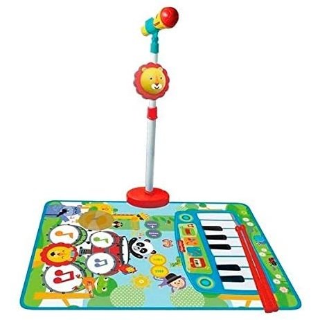Alfombra Batería y Teclado con Micrófono de Pie Fisher-Price