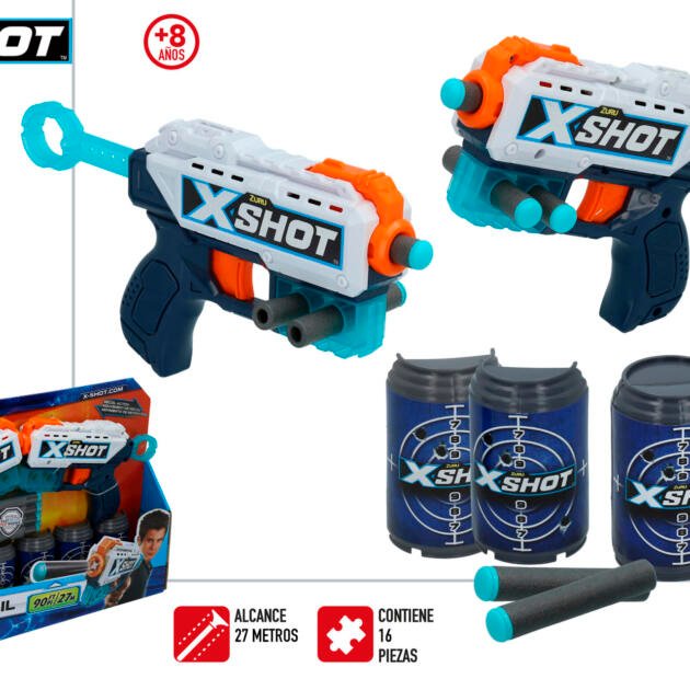 X-Shot Excel - PK 2 Pistolas Recoil 6 Botes