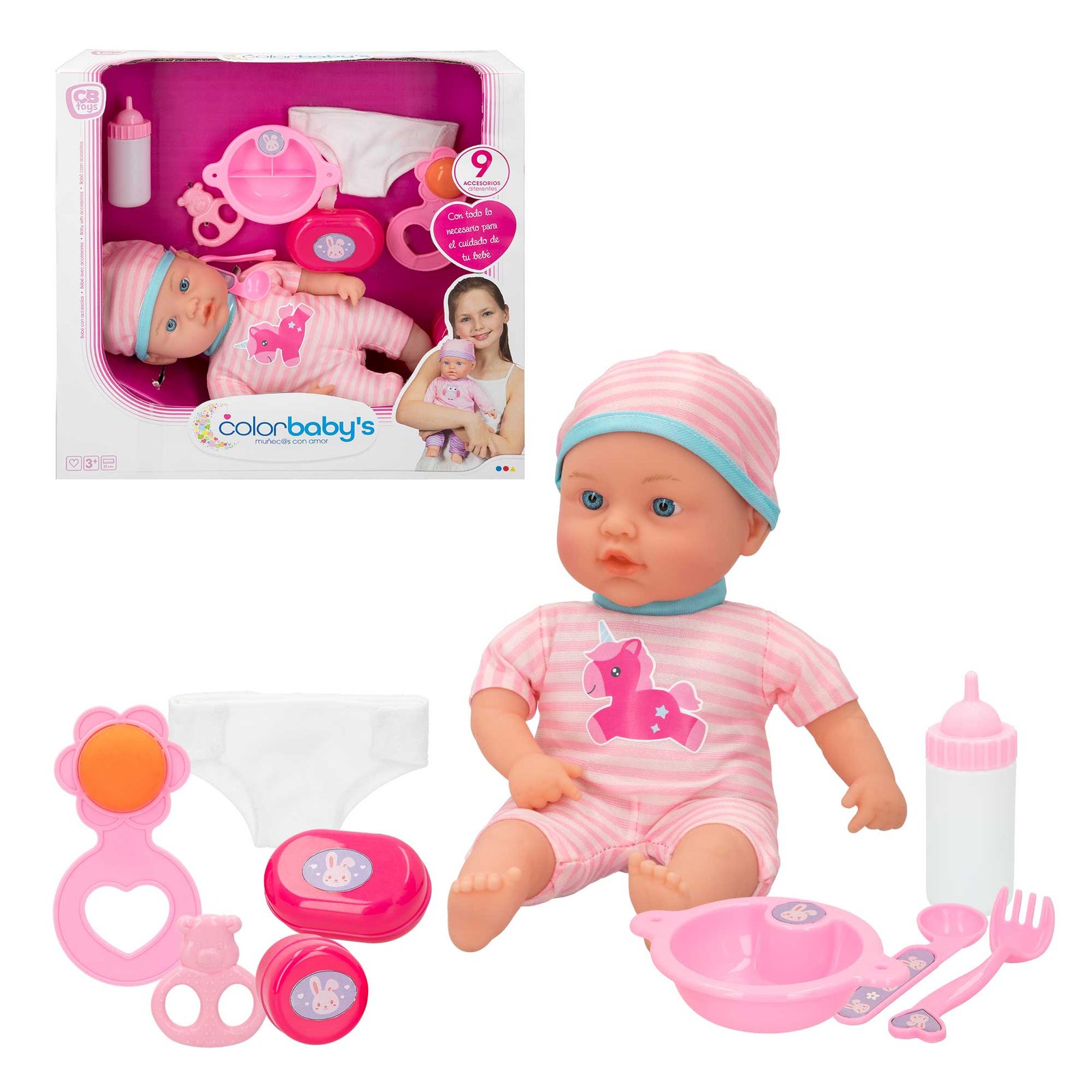 Bebé Blandito con Accesorios 31cm