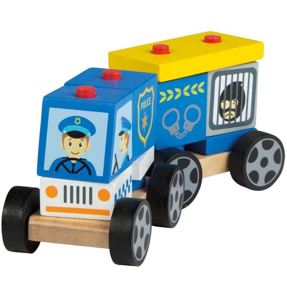 Coche Policía Modular de Madera