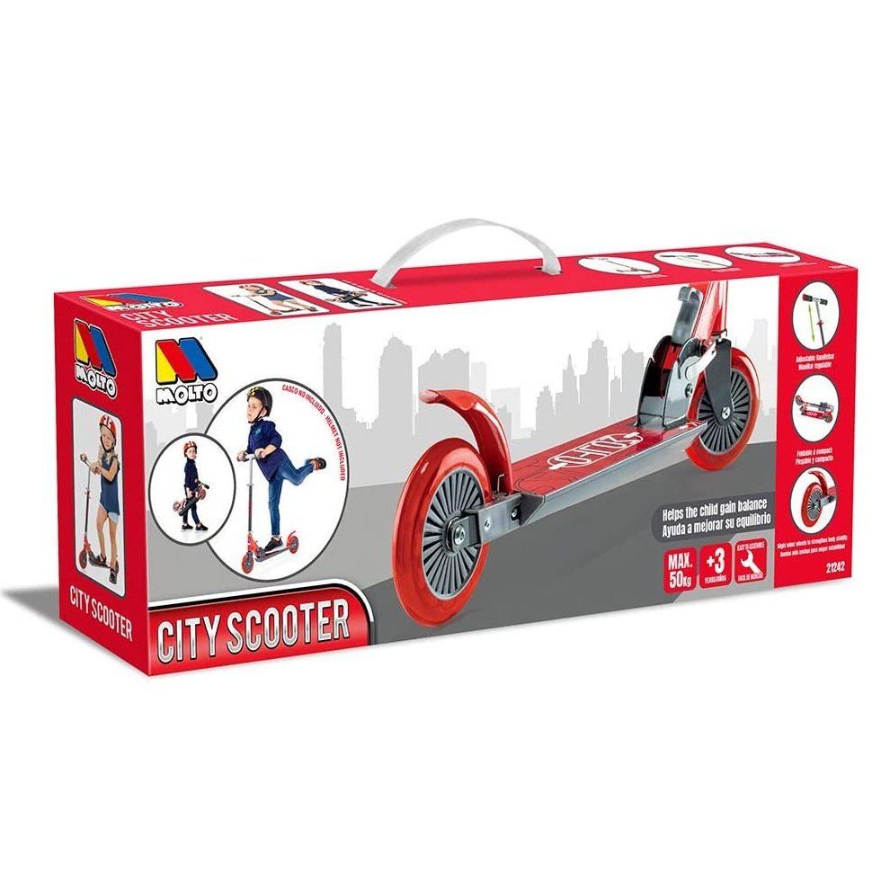 Patinete Plegable City Scooter Molto - Rojo