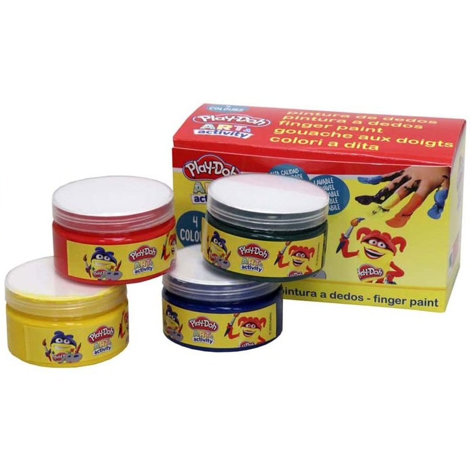 Pinturas de Dedos-4 Botes-70ml - Play Doh