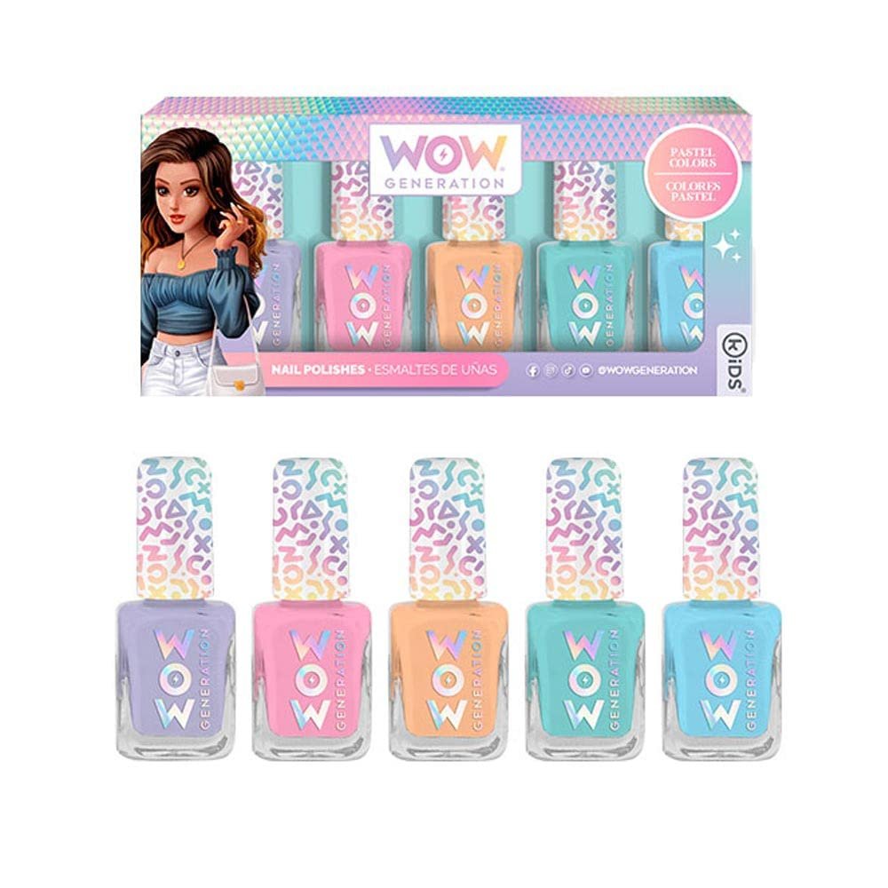 Esmalte DE UÑAS Pack DE 5 Botes Colores Pastel Wow Generation