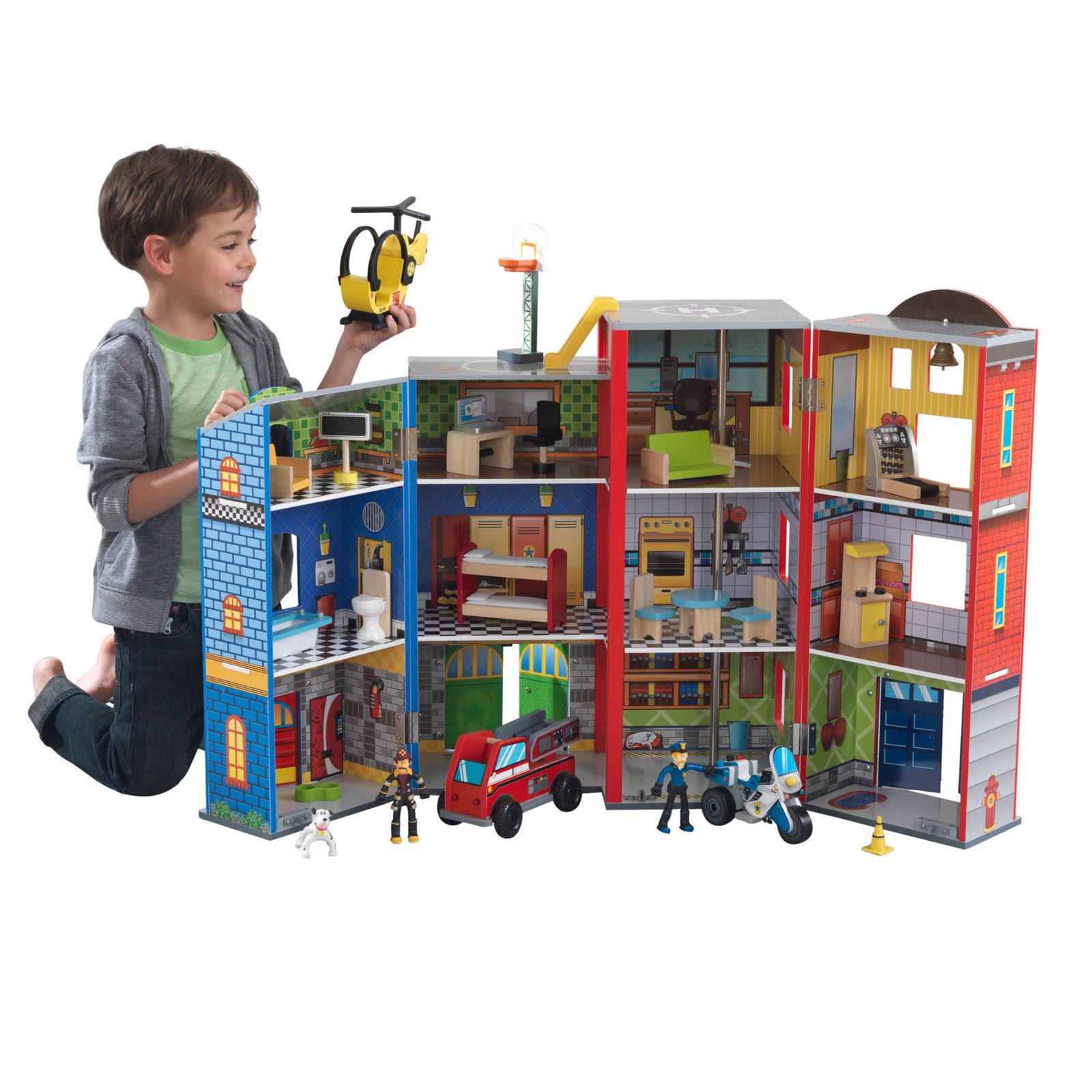 Juego infantil de madera de héroes cotidianos