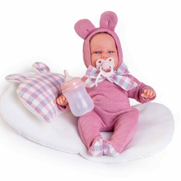 Recién Nacida Baby Carla palabritas orejitas con cojín-cuna