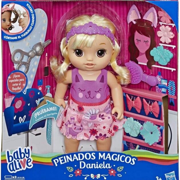 Baby Alive Muñeca Daniela peinados mágicos