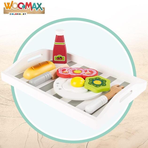 Woomax-Bandeja de Desayuno de Madera