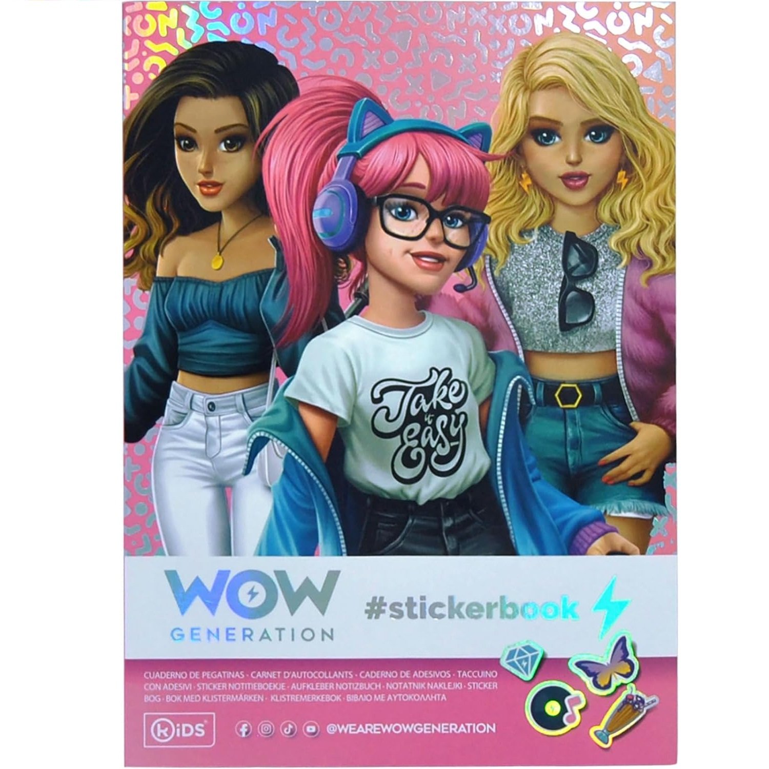 Libro A5 Pegatinas de tapa blanda WOW GENERATION