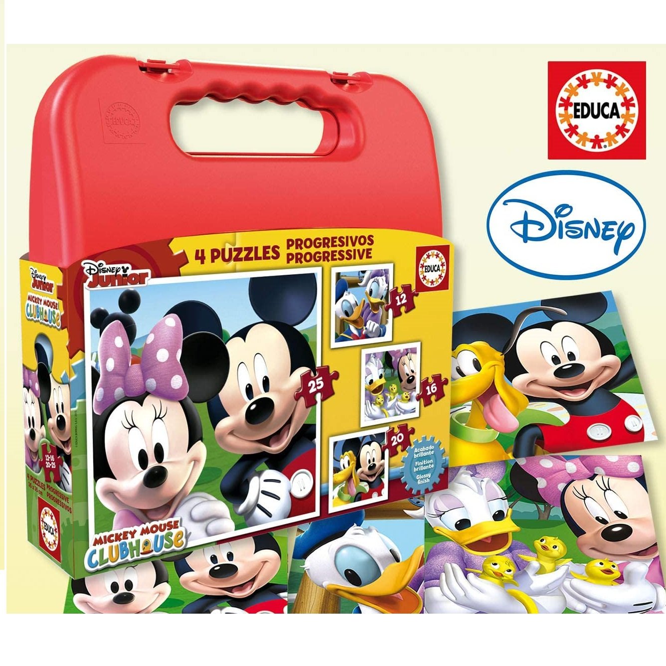 Mickey Mouse Maleta con Puzzles Progresivos