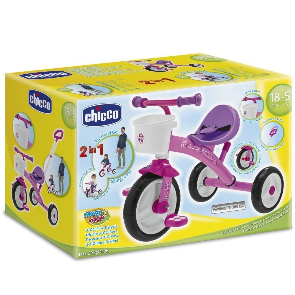 Triciclo 2 en 1 U-Go Rosa