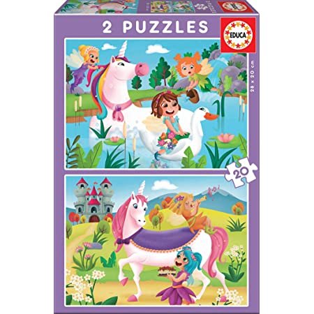 2 Puzzle Unicornios y Hadas 20 Piezas