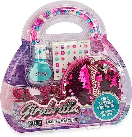 GIRABRILLA - CREA Pulseras con Abalorios, Decora Uñas con Esmalte y Pegatinas