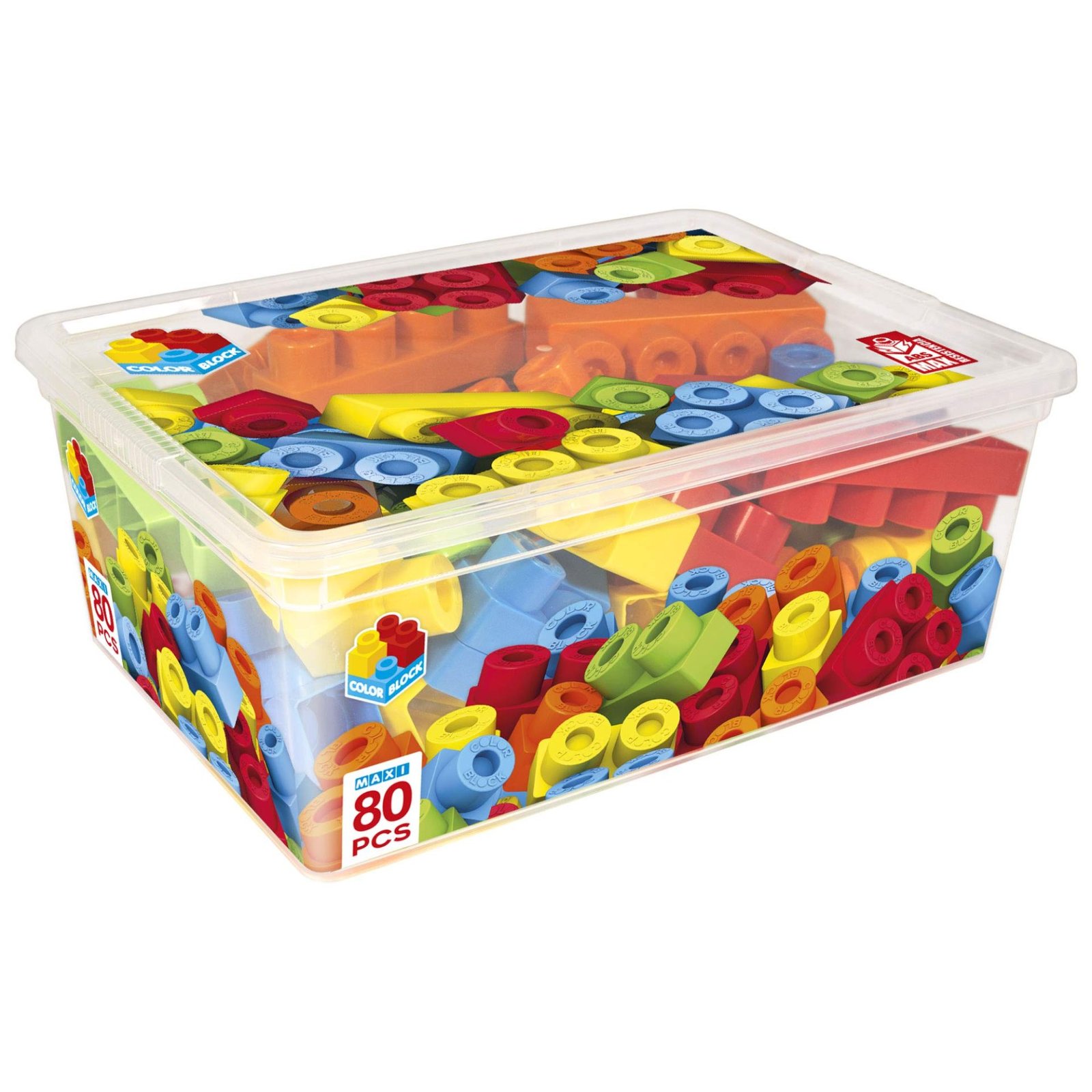 Caja bloques de construcción 80 piezas