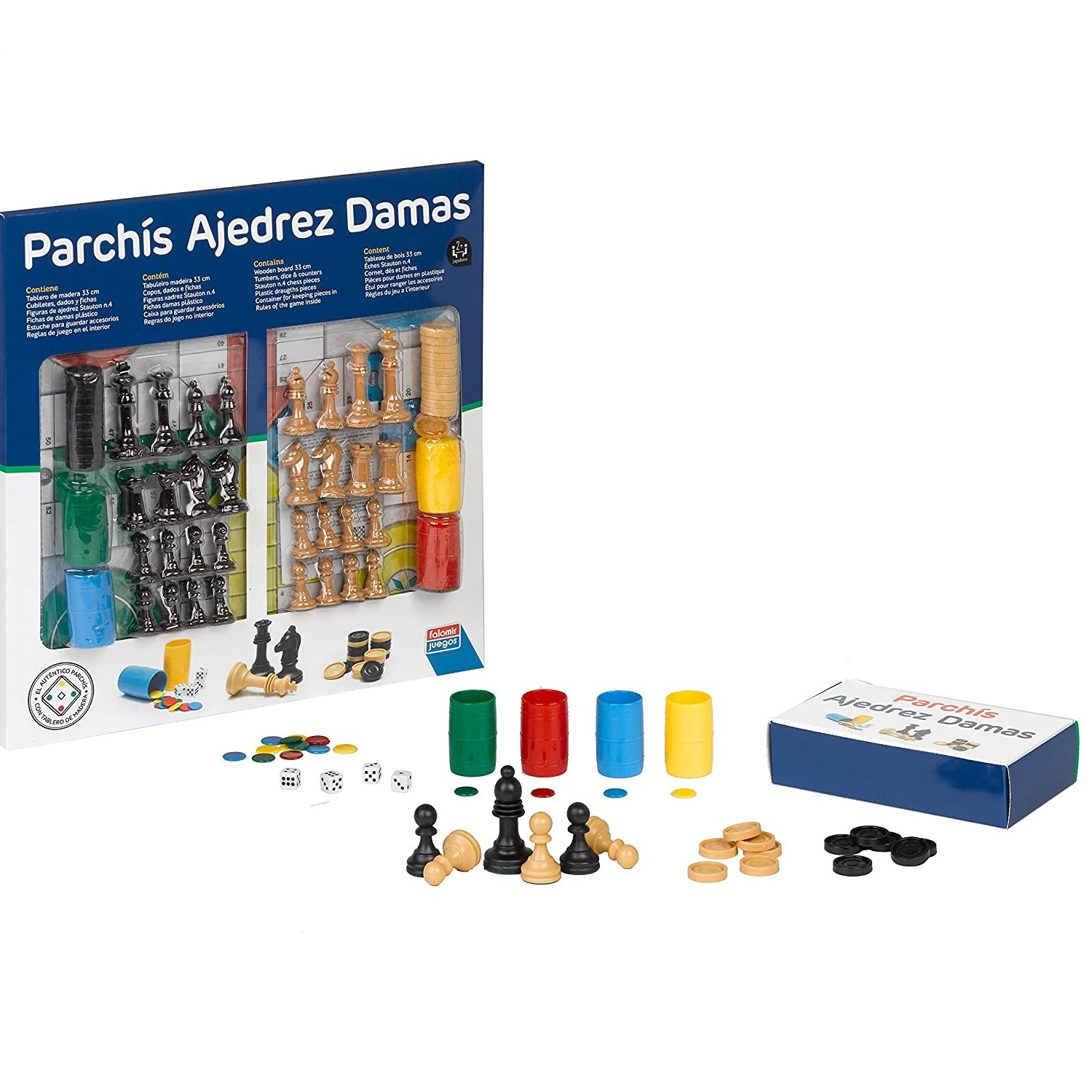 Tablero Parchís Ajedrez Damas