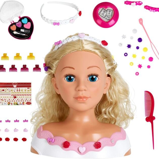 Princess Coralie - Cabeza de Peinado y Maquillaje