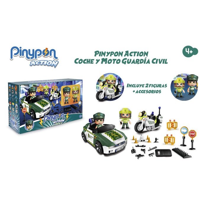 PinyPon Action - Guardia Civil Coche y Moto + Figuras