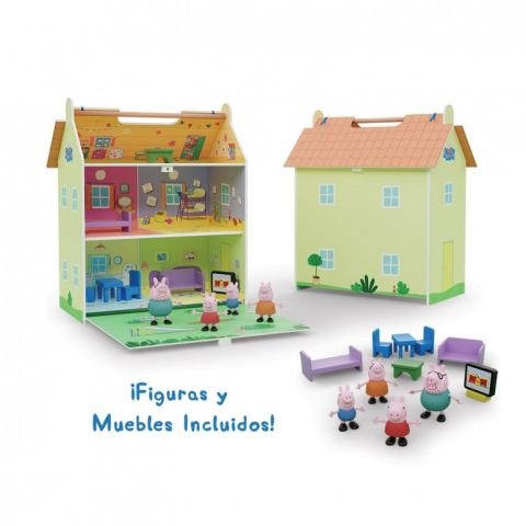 CASA DE MADERA DE PEPPA PIG CN 4 PERSONAJES