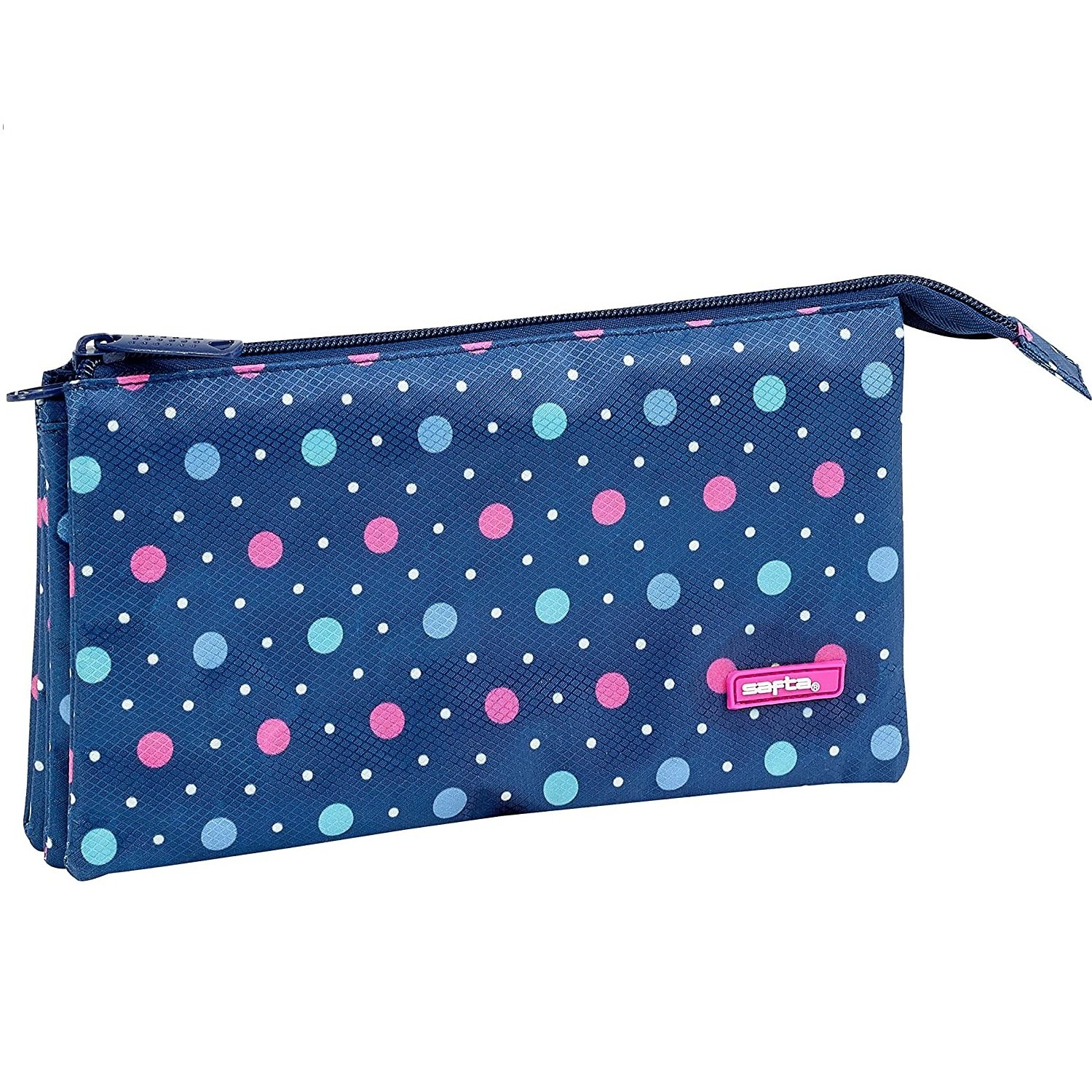 Estuche Portatodo Triple DOTS BLUE