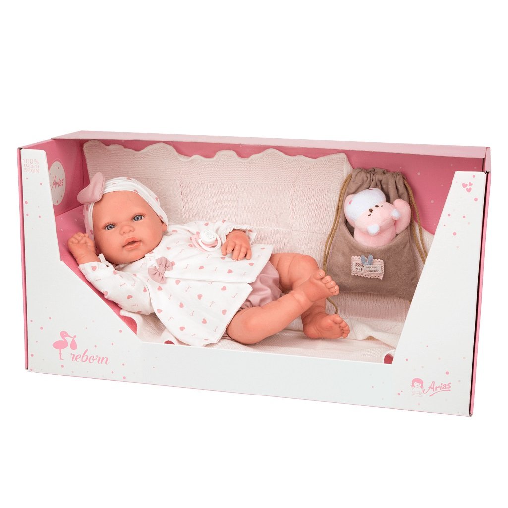 Arias Reborn Eva con manta peluche y bolsa