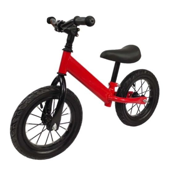 Bicicleta De Equilibrio Ajustable Sin Pedales - ROJA