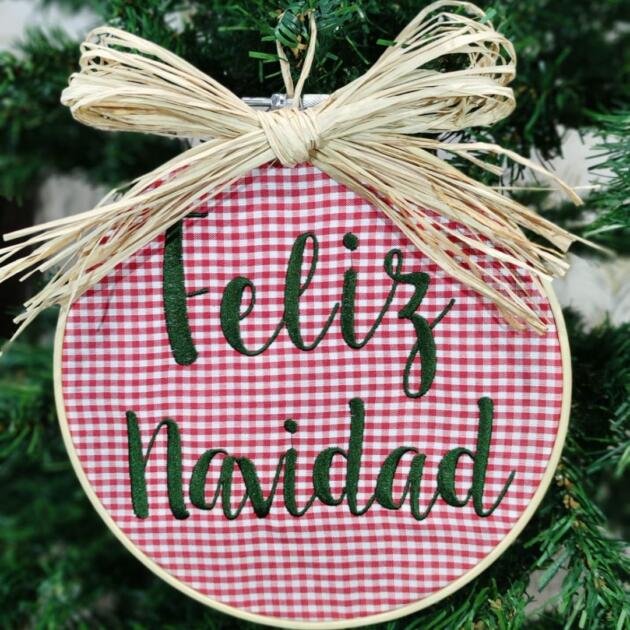 Bastidor de rafia Feliz Navidad