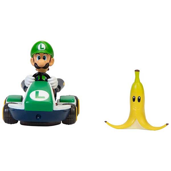 Mario Kart Luigi Megagiros con Banana 13cm