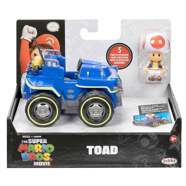 Super Mario Bros Figura Toad con 4x4 Movie 5cm