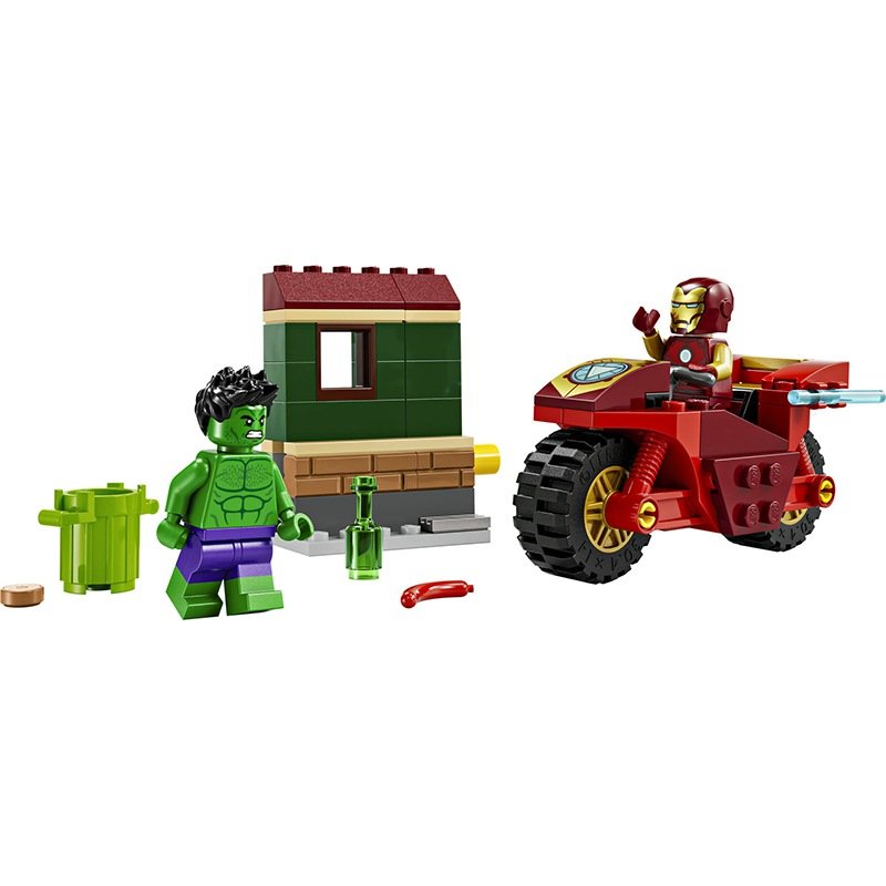 IRON MAN CON MOTO Y HULK LEGO MARVEL 76287 LEGO