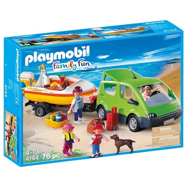Playmobil 4144 Family Fun Coche Familiar con Lancha