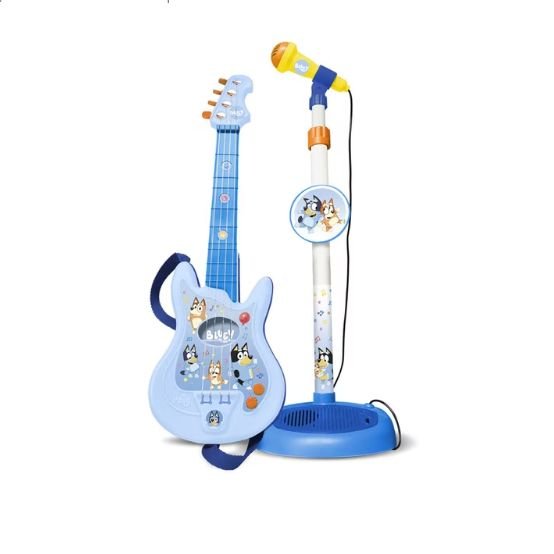 Conjunto de guitarra y micrófono Bluey