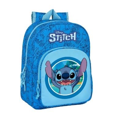 Mochila Escolar STITCH, Infantil 34 cm. Adaptable