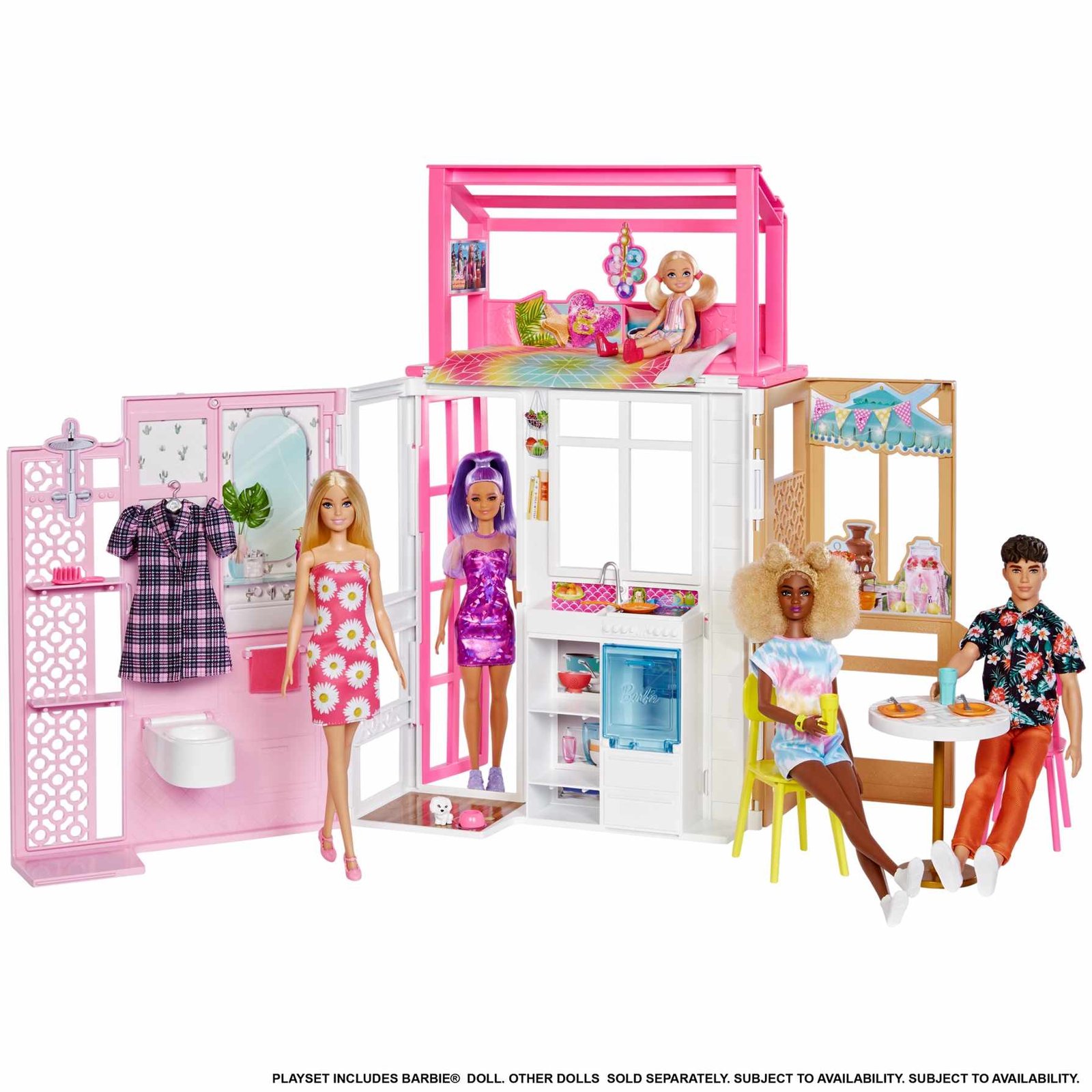 Barbie Casa 2 pisos Casa amueblada para muñecas