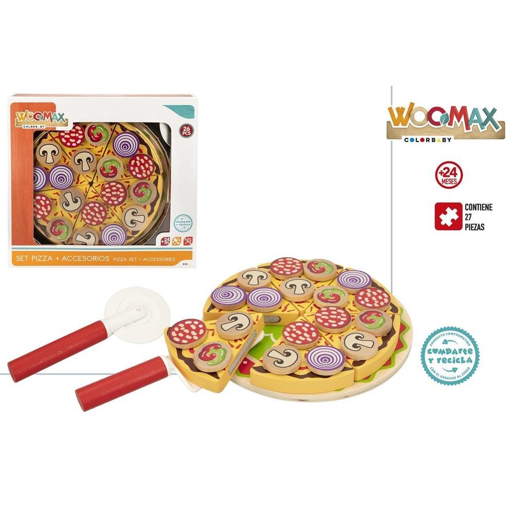 Set Pizza Madera Autoadhesiva WOOMAX