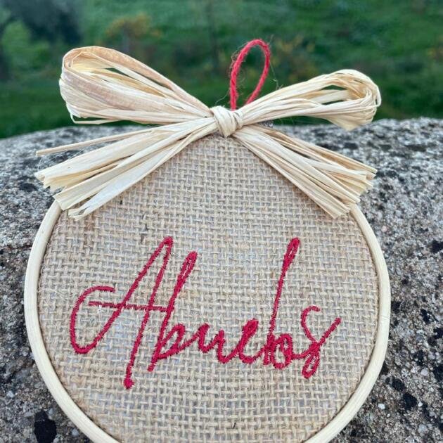 Bastidor 10cm Personalizado - Black Friday_Tela Saco_Abuelos
