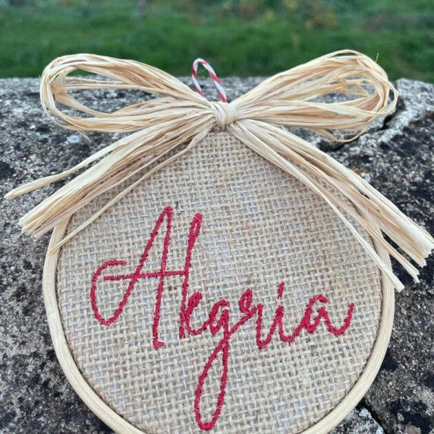 Bastidor 10cm Personalizado - Black Friday_Tela Saco_Alegría