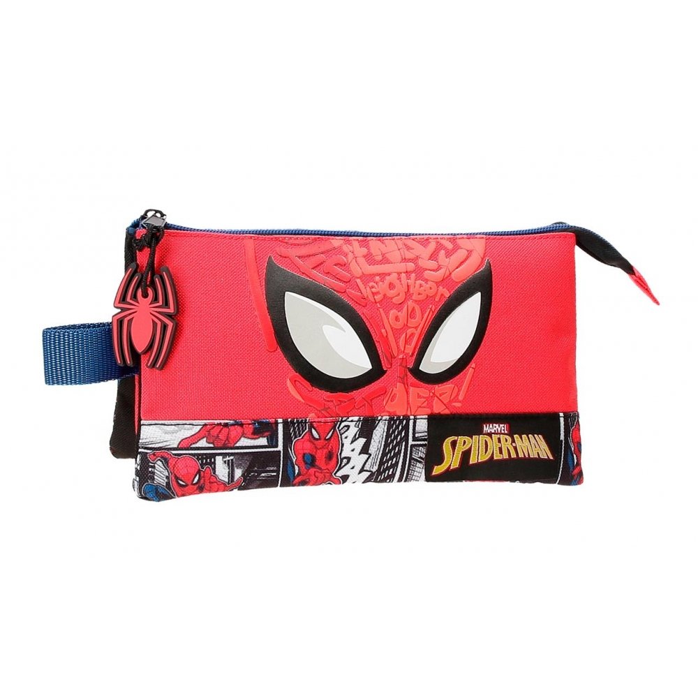 Estuche Tres Compartimentos Spiderman Comic