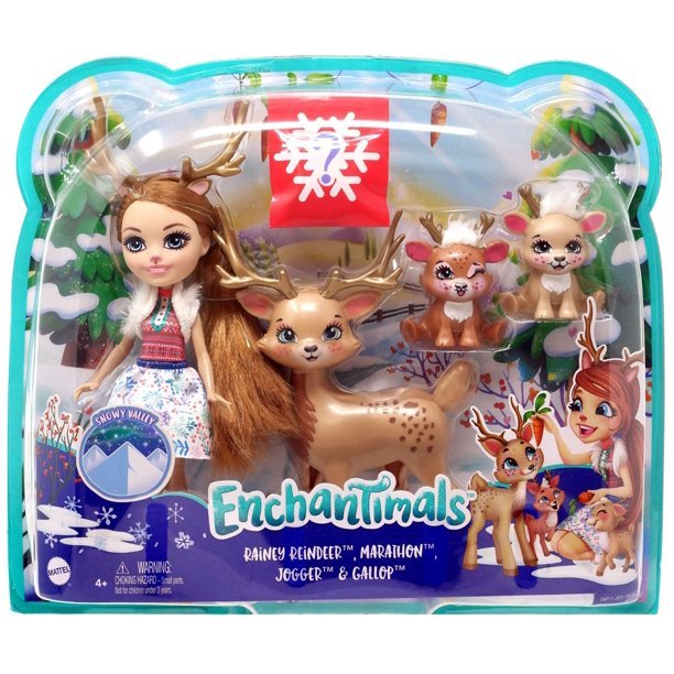 Enchantimals - Muñeca Rainey Reindeer con Mascotas